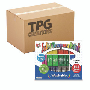 TPG Creations Kwik Stix Tempera Paint Set, 12 Assorted Classic Colors, 144/Pack, 2 Packs/Carton View Product Image