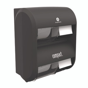 Georgia Pacific Professional Compact Quad Vertical Four Roll Coreless Tissue Dispenser, 12.31 x 14.81 x 7.86, Black View Product Image