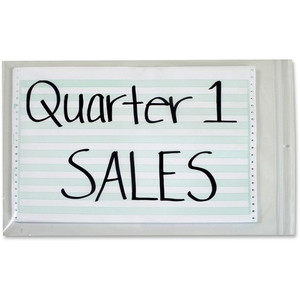 C-Line Oversized Heavyweight Poly Zip Bags - 16.75" Length x 13" Width - Clear - Poly - Industry, File, Paper Sheet Product Image 