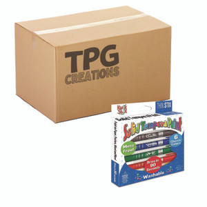 TPG Creations Thin Stix Tempera Paint Set, 6 Assorted Classic Colors, 6/Set, 24 Sets/Carton View Product Image