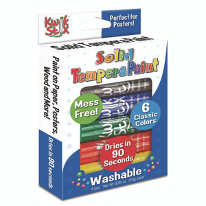 TPG Creations Kwik Stix Tempera Paint Set, 0.7" x 3.5", Assorted, 6 Sticks/Pack, 24 Packs/Carton View Product Image
