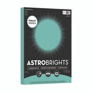 Astrobrights Color Cardstock -"Punchy Pastels" Assortment, 65 lb Cover Weight, 8.5 x 11, Breezy Blue, 100/Pack View Product Image