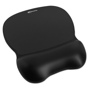 Innovera Gel Mouse Pad with Wrist Rest, 9.62 x 8.25, Black View Product Image