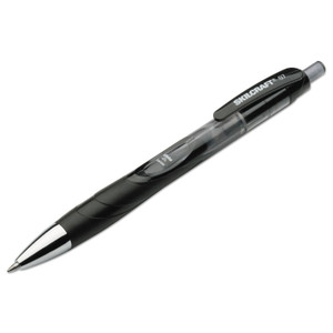 AbilityOne 7520015745970, SKILCRAFT VISTA Secure Gel Pen, Retractable, Medium 0.7 mm, Black Ink, Smoke/Black Barrel, 3/Pack View Product Image