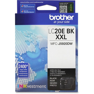 Brother LC-20EBK Inkjet Ink Cartridge - Black - 1 Each Product Image 
