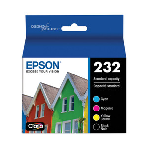 Epson T232120BCS (T222) Claria Ink, 165 Page-Yield, Black/Cyan/Magenta/Yellow View Product Image
