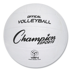 Champion Sports Rubber Volleyball, Official Size, White View Product Image