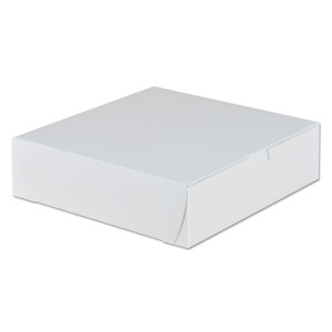 SCT White One-Piece Non-Window Bakery Boxes, 9 x 9 x 2.5, White, Paper, 250/Carton View Product Image