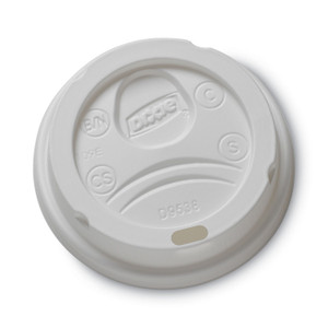 Dixie Drink-Thru Lid, Fits 8oz Hot Drink Cups, Fits 8 oz Cups, White, 1,000/Carton (DXE9538DX) View Product Image