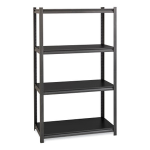 Hirsh Industries Iron Horse 3200 Rivet Shelving, Four-Shelf, 36w x 18d x 60h, Gray View Product Image