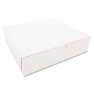 SCT White One-Piece Non-Window Bakery Boxes, 10 x 10 x 2.5, White, Paper, 250/Carton View Product Image
