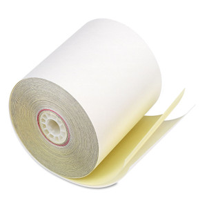 Iconex Impact Printing Carbonless Paper Rolls, 3" x 90 ft, White/Canary, 50/Carton (ICX90770047) View Product Image