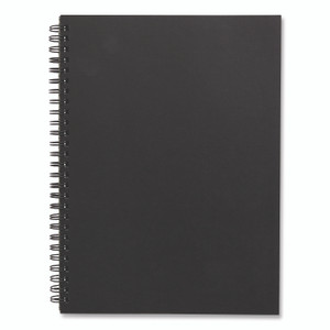 TRU RED Wirebound Soft-Cover Notebook, 1-Subject, Narrow Rule, Black Cover, (80) 9.5 x 6.5 Sheets View Product Image