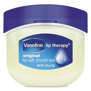 Vaseline Lip Therapy, Original, 0.25 oz, Plastic Flip-Top Container, 32/Carton (UNI20677CT) View Product Image