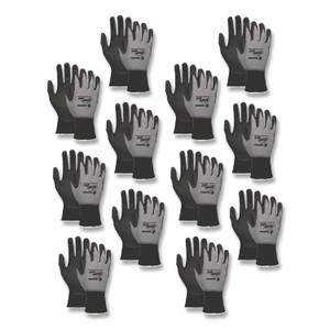 MCR Safety Ninja Nitrile Coating Nylon/Spandex Gloves, Black/Gray, Medium, Dozen View Product Image