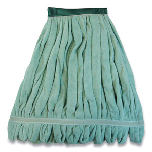 O'Dell EchoFiber Microfiber Loop Mop, Medium, Split Microfiber, 14" x 14", 1.5" Headband, Green View Product Image