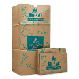 General Lawn and Leaf Bags, 30 gal, 16" x 35", Kraft, 50 Bags (BAGRBR30105BO) View Product Image
