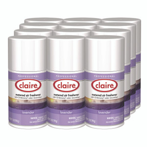 Claire Metered Air Freshener, Lavender, 11 oz Aerosol Spray, 12/Carton View Product Image