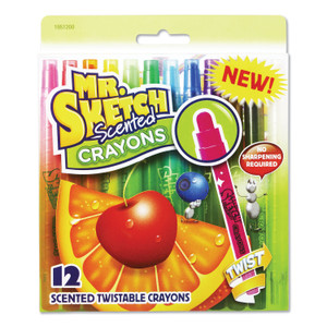 Mr. Sketch Scented Crayons, Assorted, 12/Pack (SAN1951200) View Product Image