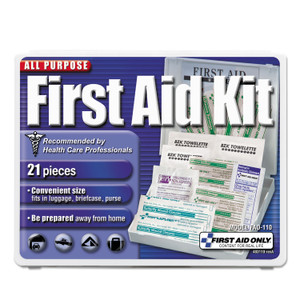 First Aid Only All-Purpose First Aid Kit, 21 Pieces, 4.75 x 3, Plastic Case View Product Image