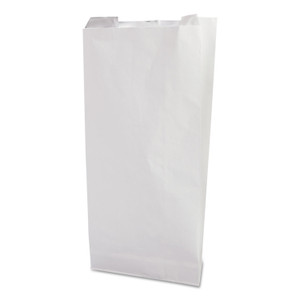 Bagcraft Grease-Resistant Single-Serve Bags, 6" x 0.75" x 6.5", White, 2,000/Carton View Product Image