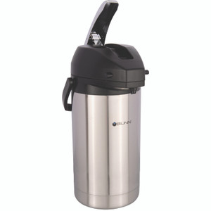 BUNN 3 Liter Lever Action Airpot, Stainless Steel/Black View Product Image