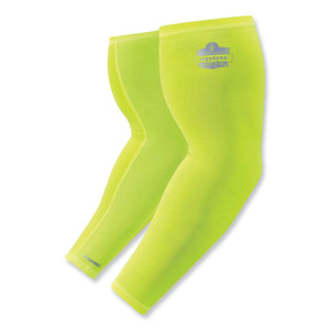 ergodyne Chill-Its 6690 Performance Knit Cooling Arm Sleeve, Polyester/Spandex, 2X-Large, Lime, 2 Sleeves View Product Image