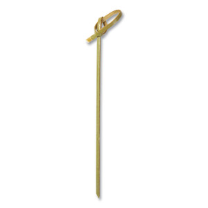 AmerCareRoyal Knotted Bamboo Pick, Paper, 4", Natural, 100/Pack, 10 Packs/Carton View Product Image