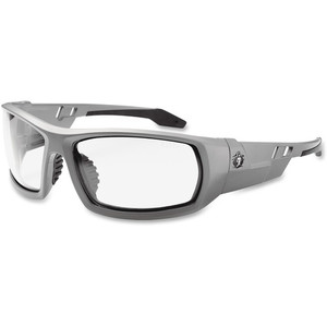 Ergodyne Odin Smoke Lens/Gray Frame Safety Glasses - Ultraviolet Protection - Smoke Lens - Matte Gray Frame - Durable, Flexible, Non-slip, Scratch Resistant, Anti-fog, Perspiration Resistant, Comfortable Product Image 