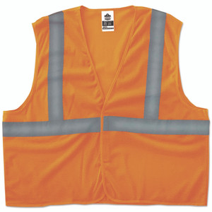 ergodyne GloWear 8205HL Type R Class 2 Super Econo Mesh Vest, 4X-Large to 5X-Large, Orange View Product Image