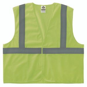 ergodyne GloWear 8205HL-ECO Class 2 Recycled Hi-Vis Vest, Mesh, Polyester, Large/X-Large, Lime View Product Image