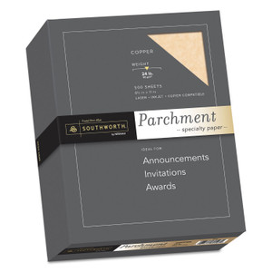 Southworth Parchment Specialty Paper, 24 lb Bond Weight, 8.5 x 11, Copper, 500/Box (SOU894C) View Product Image