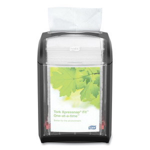 Tork Xpressnap Fit Napkin Dispenser, Tabletop, 4.4 x 5.6 x 6.7, Black View Product Image
