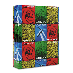 Mohawk Color Copy Recycled Paper, 94 Bright, 28 lb Bond Weight, 8.5 x 11, PC White, 500/Ream (MOW54301) View Product Image