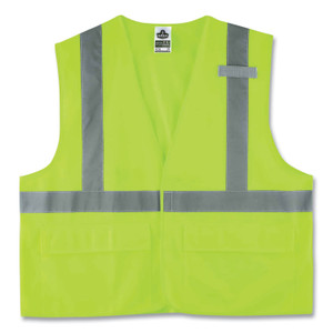 ergodyne GloWear 8225HL Class 2 Standard Solid Hook and Loop Vest, Polyester, Lime, 2X-Large/3X-Large View Product Image