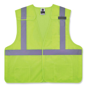 ergodyne GloWear 8217BA Class 2 Breakaway Mesh Vest, Polyester, 2X-Large/3X-Large, Lime View Product Image