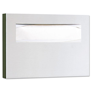 Bobrick Stainless Steel Toilet Seat Cover Dispenser, ClassicSeries, 15.75 x 2 x 11, Satin Finish (BOB221) View Product Image
