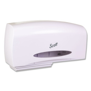 Essential Coreless Twin Jumbo Roll Tissue Dispenser, 20 x 6 x 11, White (KCC09609) View Product Image