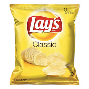 Lay's Regular Potato Chips, 1.5 oz Bag, 64/Carton View Product Image
