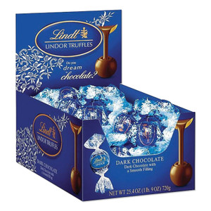 Lindt Lindor Dark Chocolate Truffles, 25.4 oz Box, 60/Box View Product Image