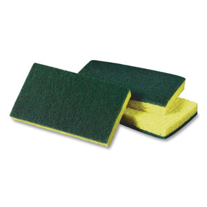 Scotch-Brite PROFESSIONAL Medium-Duty Scrubbing Sponge, 3.6 x 6.1, 0.7" Thick, Yellow/Green View Product Image