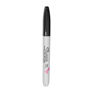 Sharpie Fine Tip Permanent Marker, Breast Cancer Awareness, Fine Bullet Tip, Black, 2/Pack View Product Image