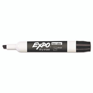 EXPO Low-Odor Dry-Erase Marker, Broad Chisel Tip, Black View Product Image