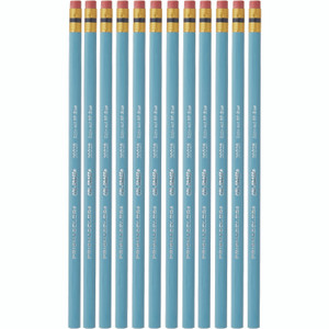 Prismacolor Col-Erase Pencil with Eraser, 0.7 mm, 2B, Non-Photo Blue Lead, Non-Photo Blue Barrel, Dozen View Product Image
