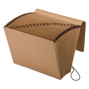 Pendaflex Kraft Indexed Expanding File, 21 Sections, Elastic Cord Closure, 1/21-Cut Tabs, Letter Size, Brown (PFXK17AOX) View Product Image