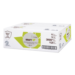 Papernet Heavenly Soft Hardwound Paper Towel, Kraft, 1-Ply, 5.5 x 5.5, Brown, 350 ft/Roll, 12 Rolls/Carton View Product Image