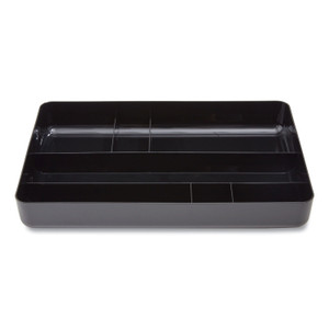 TRU RED Deep Plastic Drawer Organizer, Seven Compartment, 9.13 x 14.13 x 2.04, Black View Product Image
