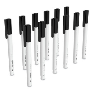 TRU RED Dry Erase Marker, Pen-Style, Extra-Fine Bullet Tip, Black, Dozen View Product Image
