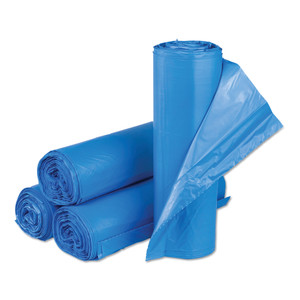 Inteplast Group High-Density Commercial Can Liners, 33 gal, 14 mic, 30" x 43", Blue, 250/Carton (IBSBRS304314BL) View Product Image
