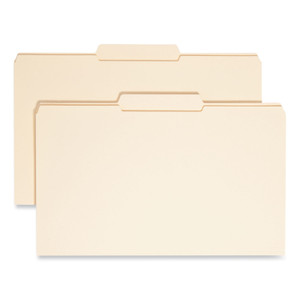 Smead Reinforced Tab Manila File Folders, 1/3-Cut Tabs: Center Position, Legal Size, 0.75" Expansion, 11-pt Manila, 100/Box View Product Image